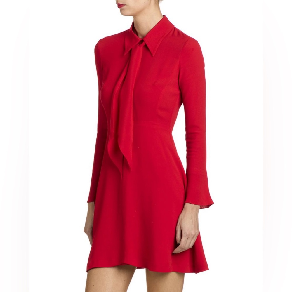Sandro Rage red crepe tie mini dress, size 1 - NEW
